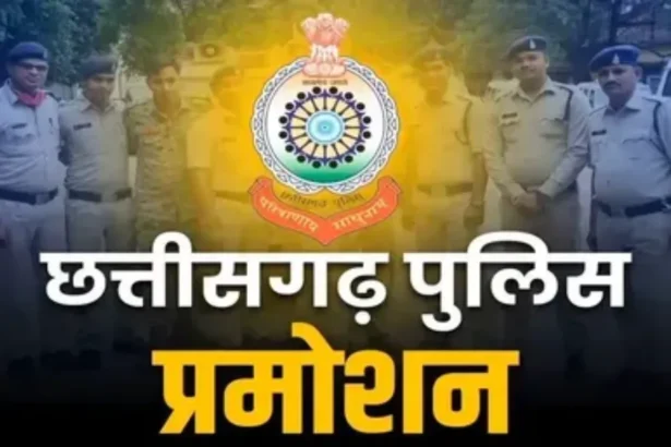 छत्तीसगढ़ पुलिस विभाग में बड़ा प्रमोशन: 25 सब-इंस्पेक्टर बने निरीक्षक अब इन अधिकारियों को मिलेगा थानों का प्रभार, पदोन्नति सूची जारी, देखें लिस्ट..